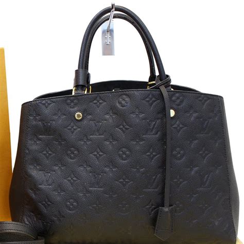 louis vuitton empreinte montaigne gm noir black|Louis Vuitton monogram leather.